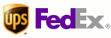 We ship with UPS and FedEx