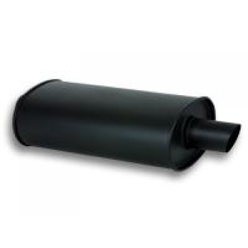 Vibrant 1147 STREETPOWER FLAT BLACK Oval Muffler 3/" inlet