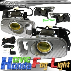 DNA Honda Civic Fog Lights [EG JDM Amber/Yellow] (92-95) FL-HC922-AM