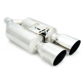 Megan Racing Muffler M-RS (Dual 4" Tips, 2.25" Dual Muffler) MU-MRS