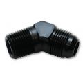 Vibrant -10AN to 1/2" NPT 45 degree Elbow Adapter Fitting - Aluminum 10297